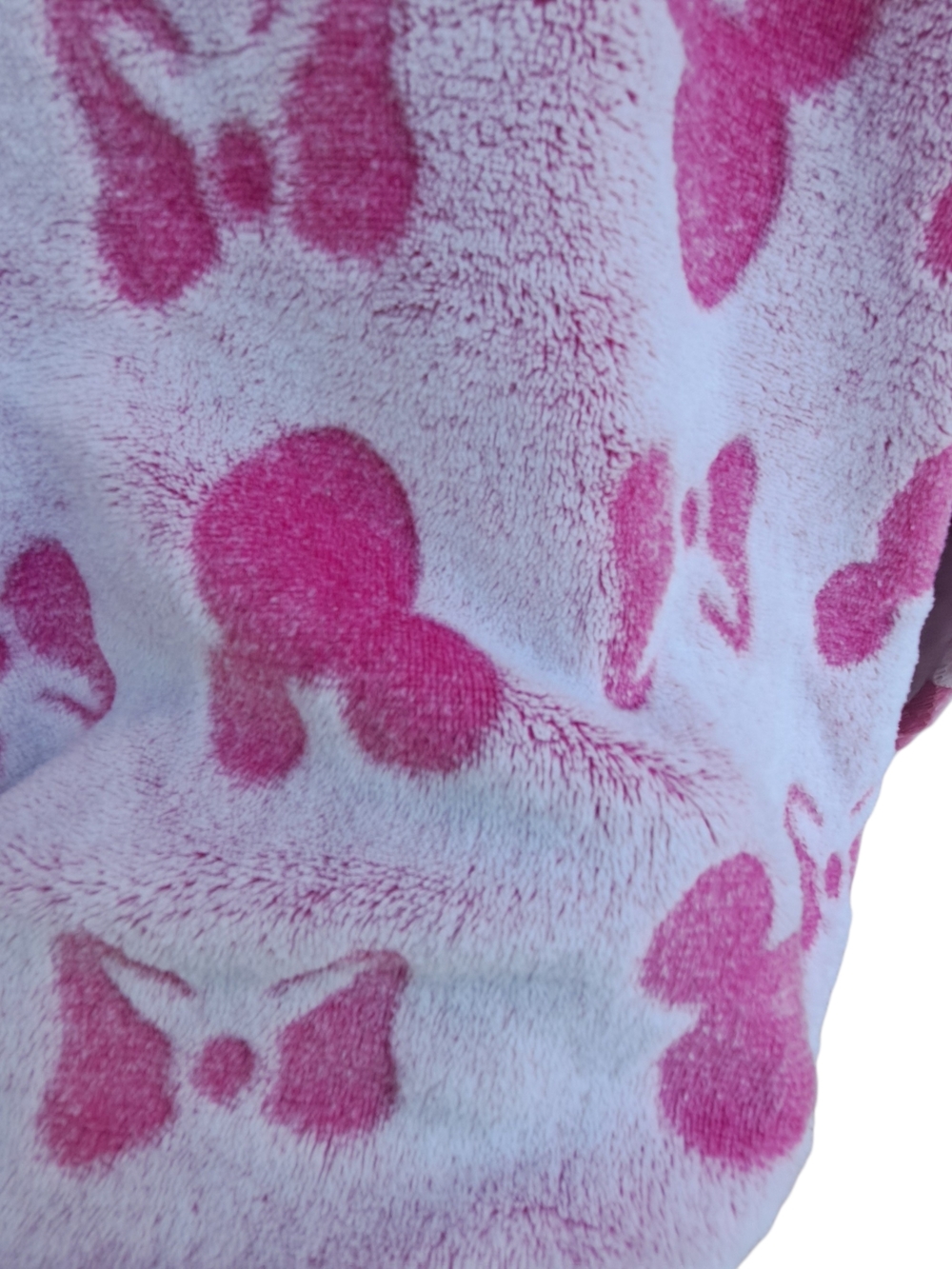 Disney Minnie Mouse Fleece Pullover Pink White XL Cozy Sweatshirt - Picture 4 of 8